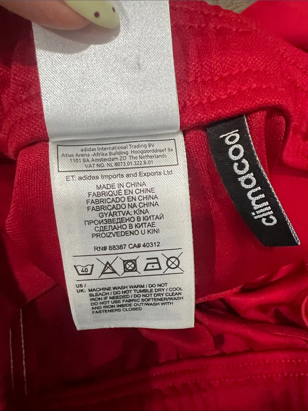 adidas Mens Red Joggers with White Triple Stripes